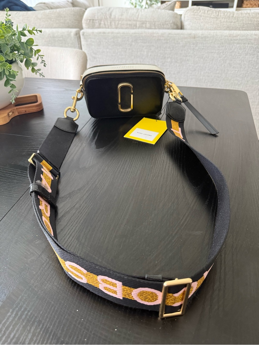 Marc Jacobs Black Bag with Branded Strap